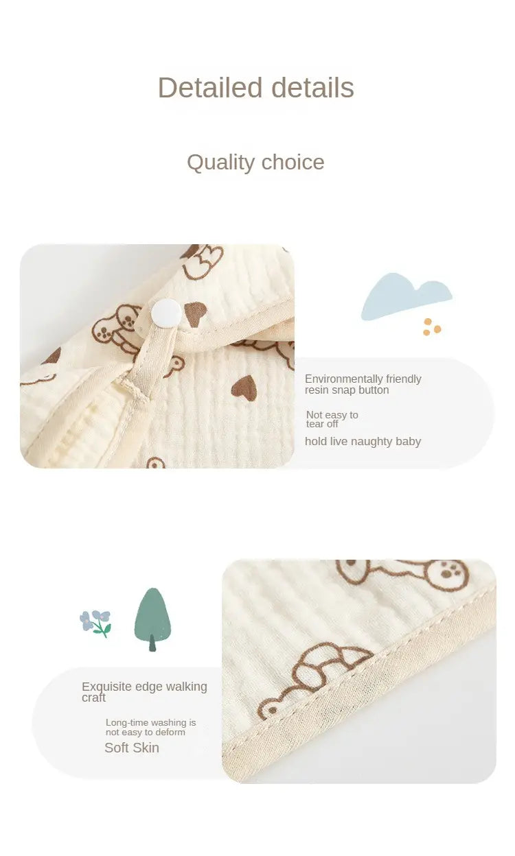 4 Layers Cotton Gauze Squares Towels for Newborns