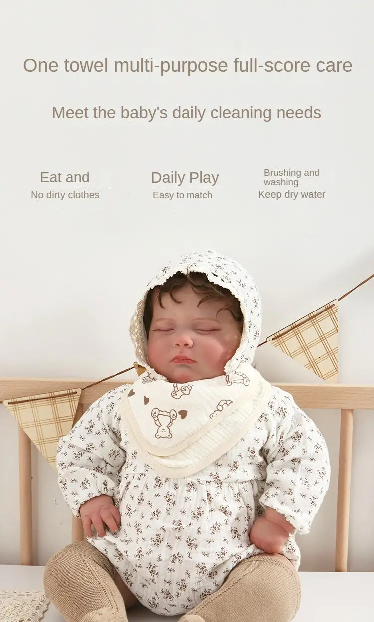 4 Layers Cotton Gauze Squares Towels for Newborns