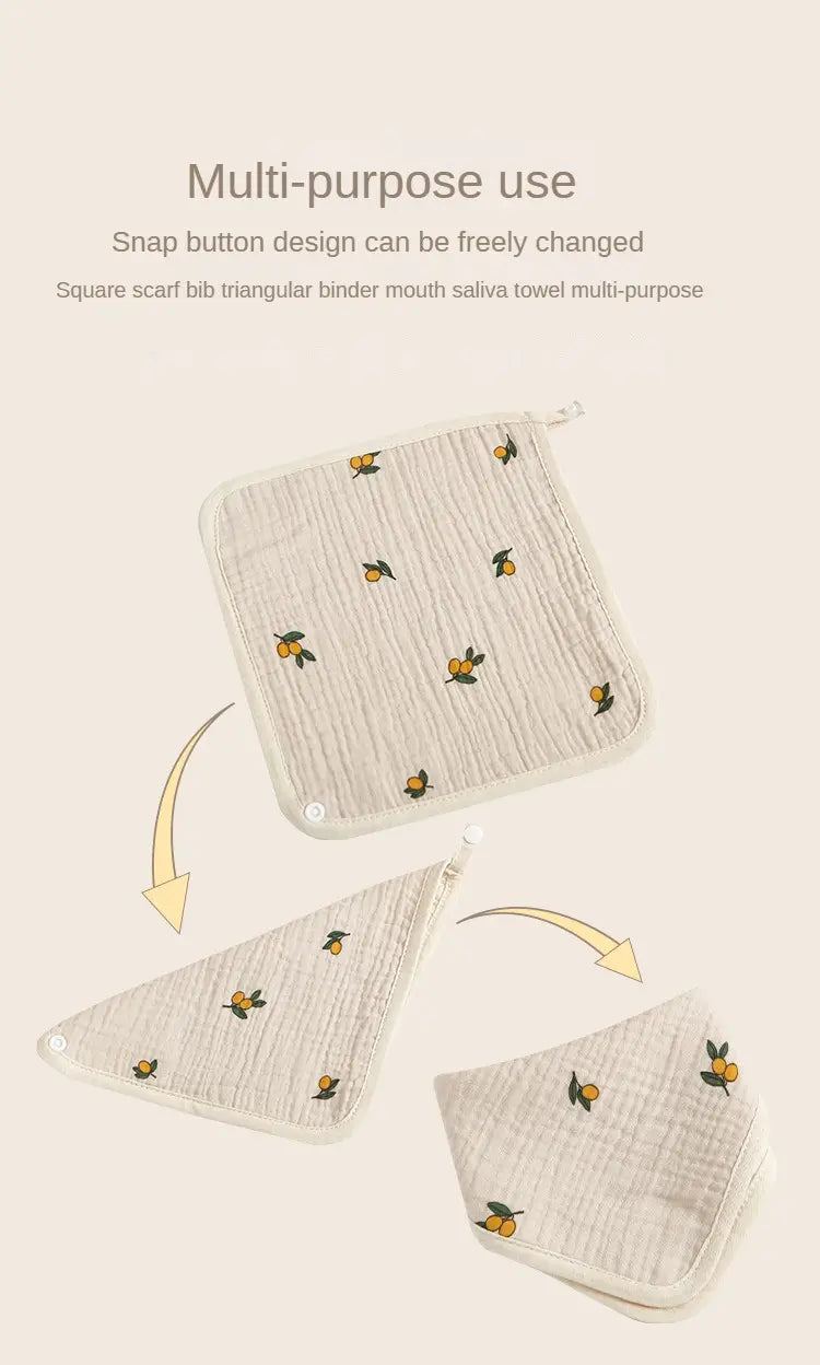 4 Layers Cotton Gauze Squares Towels for Newborns