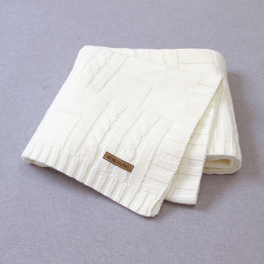 Solid Color Knitted Baby Blanket for Men and Women